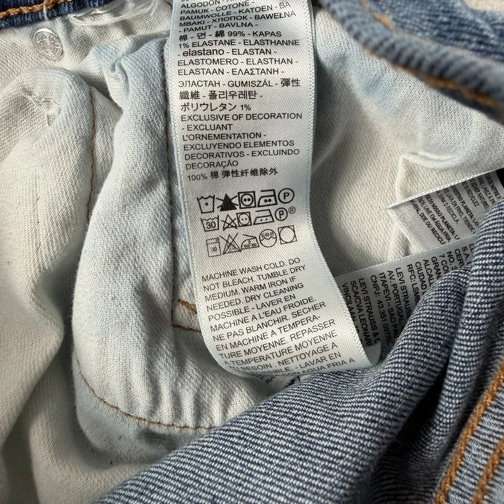 Levi's 505 Jeans Mens 34x27 Blue Denim Straight Leg Regular Fit Cotton Pant